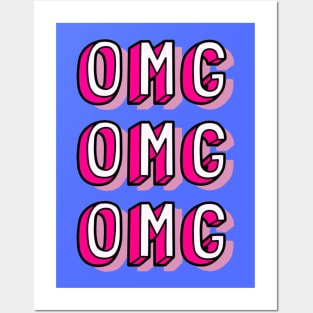 OMG Oh My God Funny Humor Quote Posters and Art